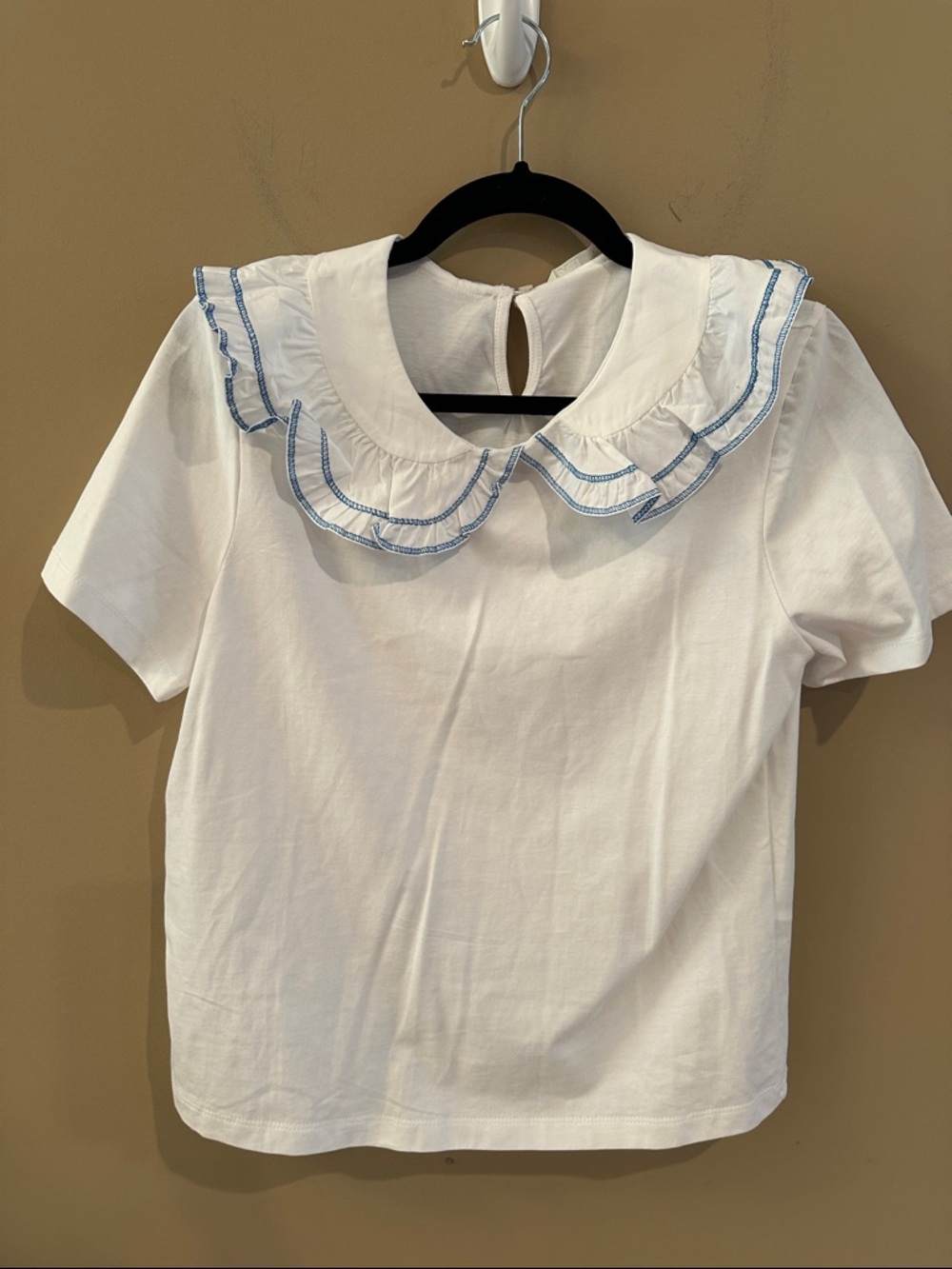 Zara Peter Pan collar t shirt small